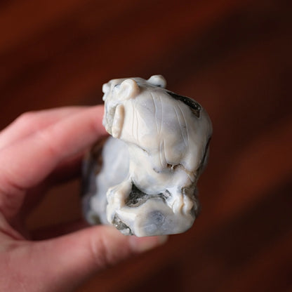 Ocean Jasper Tiger Carving | Tiger Figure Statue