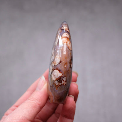 Flower Agate Freeform | Pretty Flower Agate Crystal Flame
