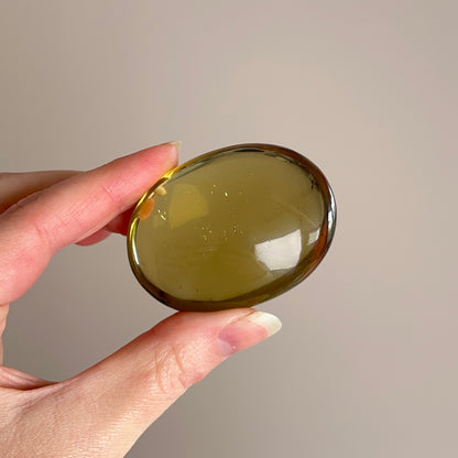 Natural Citrine Palm | Brazilian Citrine Crystal Palmstone