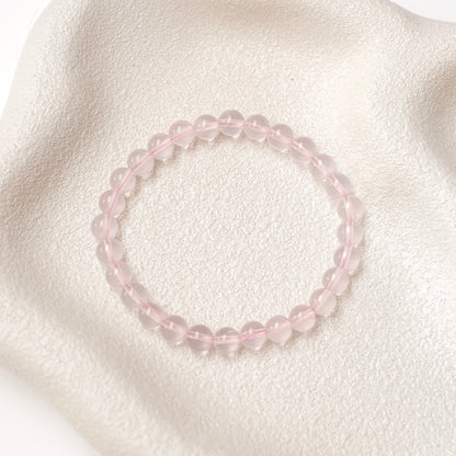Mozambique Rose Quartz Bracelet | Crystal Stretch Bracelet