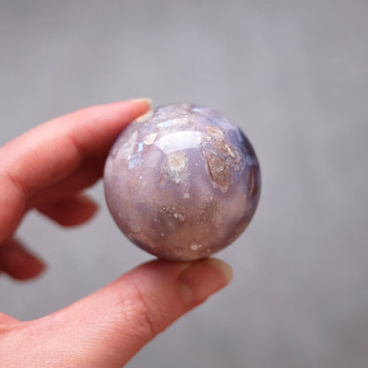 Flower Agate Sphere | Cherry Blossom Agate Crystal Sphere