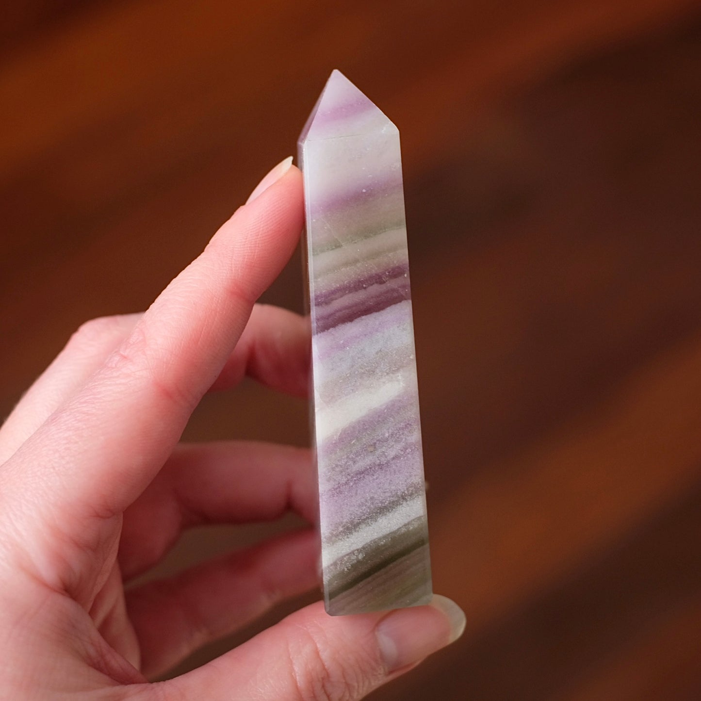 Silky Fluorite Crystal Tower | Fluorite Obelisk Point