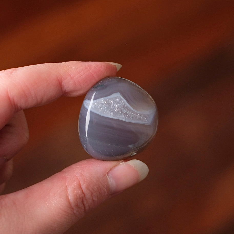 Agate Pocket Stone | Quartz + Agate Crystal Tumble