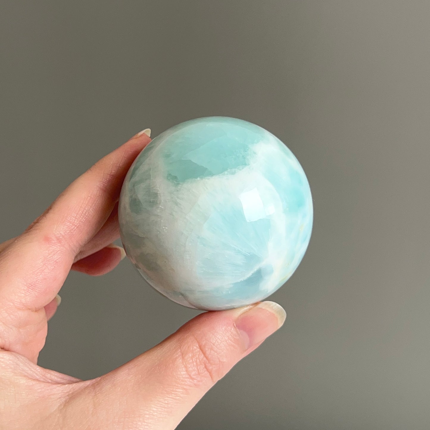 Blue Aragonite Sphere | Polished Aragonite Crystal Sphere