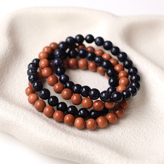 Goldstone Bracelet | Copper & Blue Goldstone Stretch Bracelet