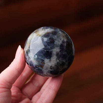 Blood Iolite Sphere | Sunstone Iolite Crystal Sphere