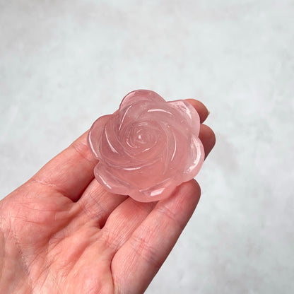 Rose Quartz Flower | Rose Quartz Crystal Flower Carving