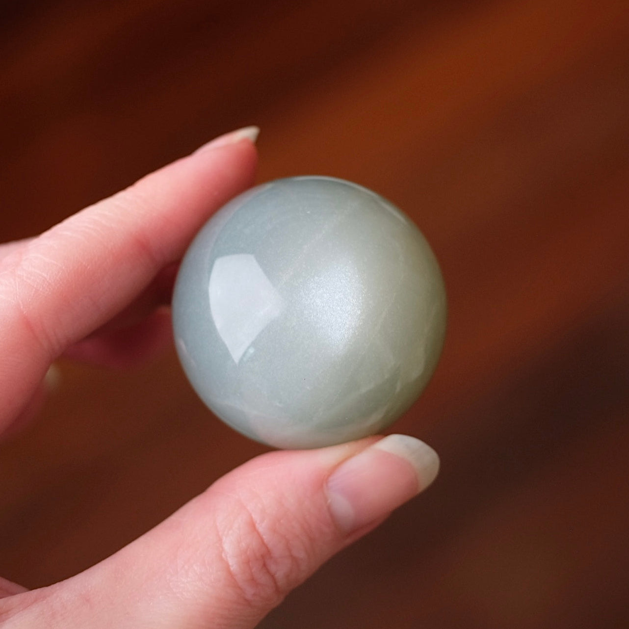 Sage Moonstone Sphere | Green Moonstone Crystal Sphere