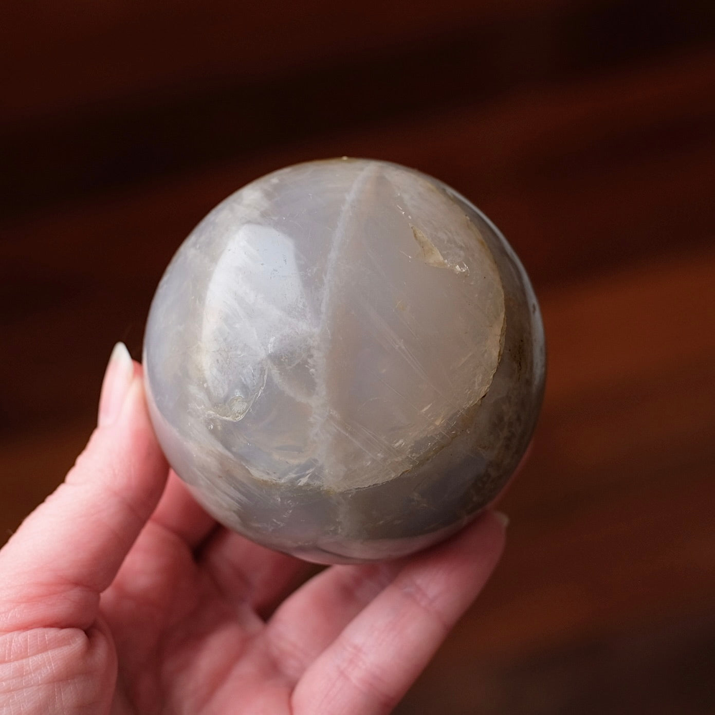Blue Rose Quartz Sphere | Rose Quartz Crystal Sphere