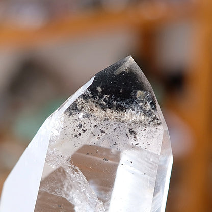 XL Black Phantom Lemurian Quartz Point | Black Lemurian Seed Crystal