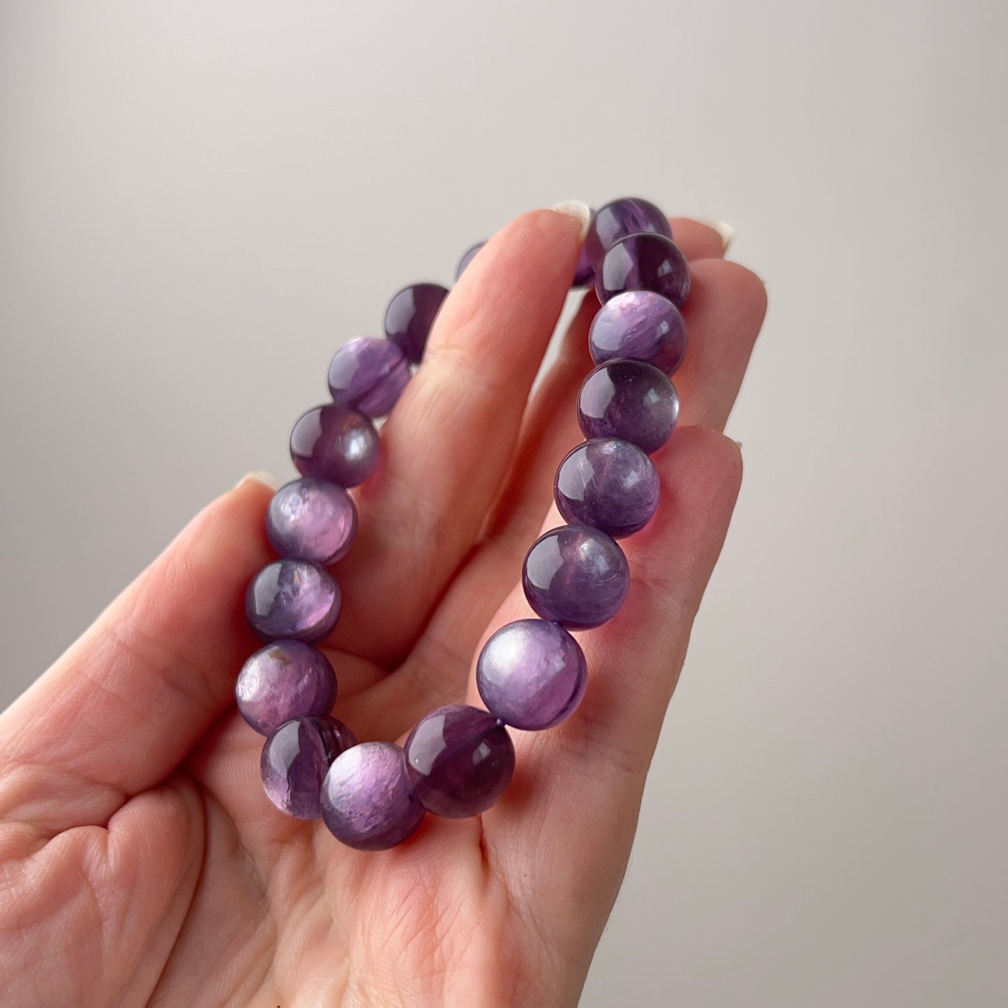 Gem Lepidolite Bracelet | High Quality Gem Lepidolite Stretch Bracelet