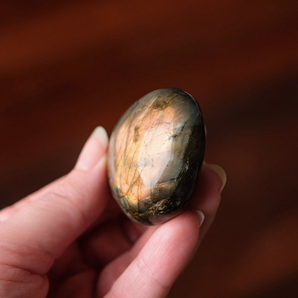 Labradorite Palm | Orange Labradorite Crystal Palm