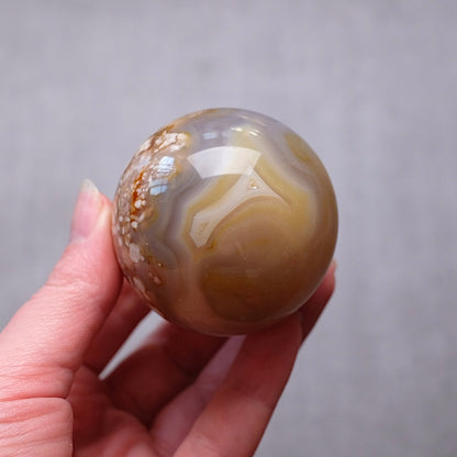 Flower Agate Sphere | Cherry Blossom Agate Crystal Sphere