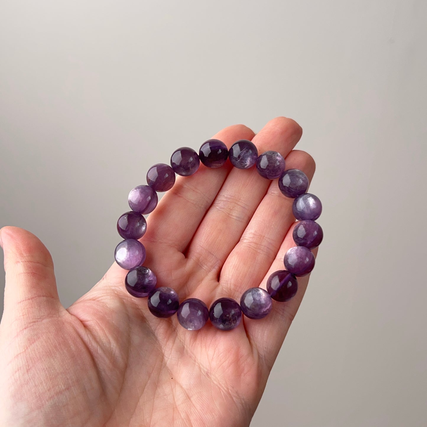 Gem Lepidolite Bracelet | High Quality Gem Lepidolite Stretch Bracelet