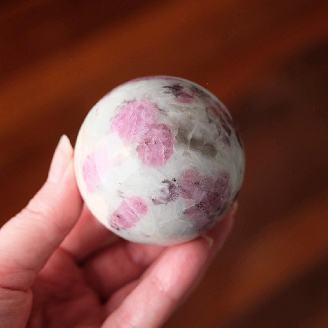 Pink Tourmaline + Lepidolite Sphere | Unicorn Stone Crystal Sphere