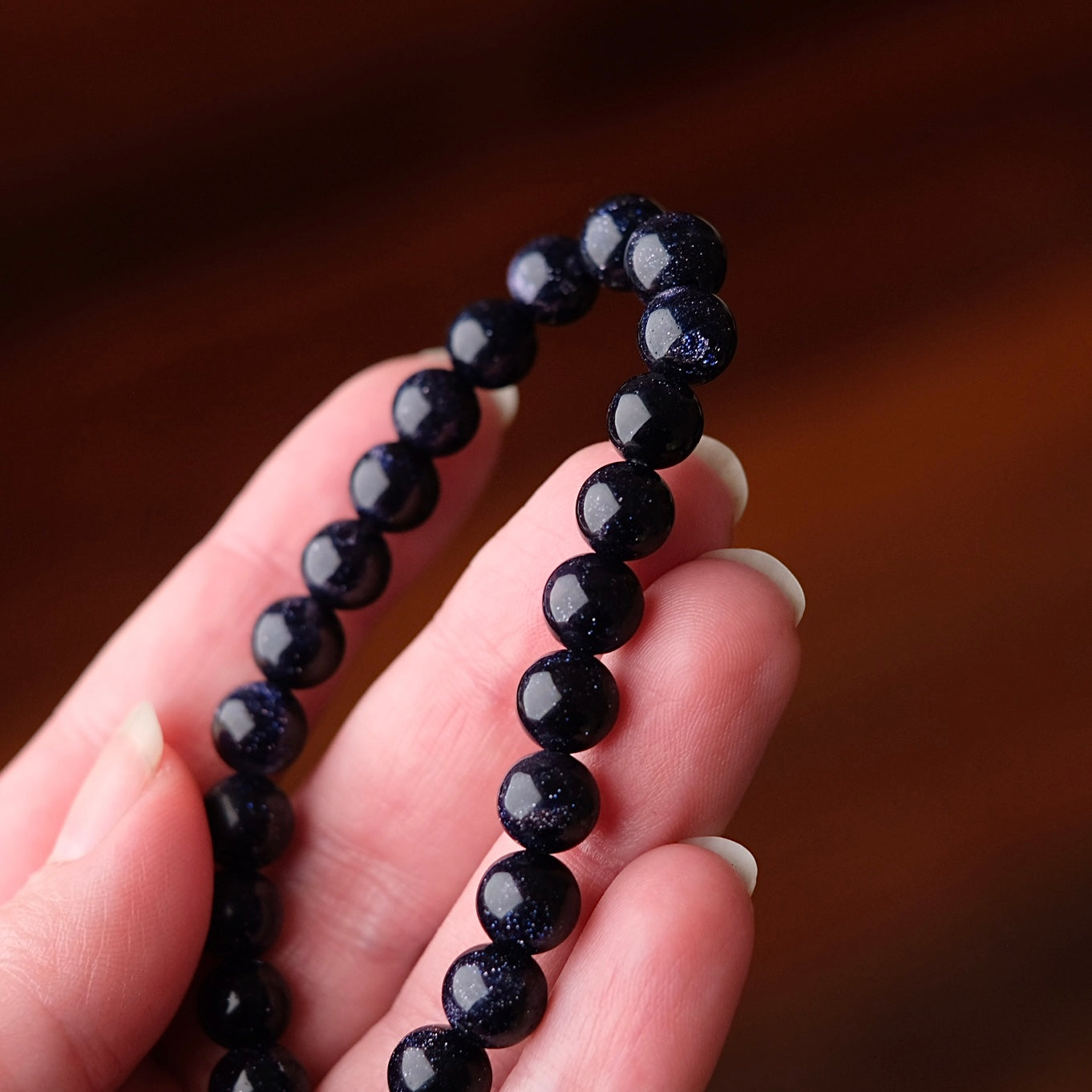 Goldstone Bracelet | Copper & Blue Goldstone Stretch Bracelet