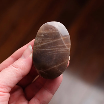 Chocolate Moonstone + Sunstone Palm | Moonstone Crystal Palmstone