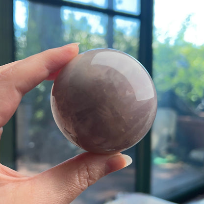 Blue Rose Quartz Sphere | Lavender Rose Quartz Crystal Sphere