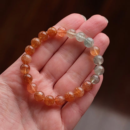 Rare Arusha Sunstone Bracelet | Beryl + Sunstone Crystal Bracelet
