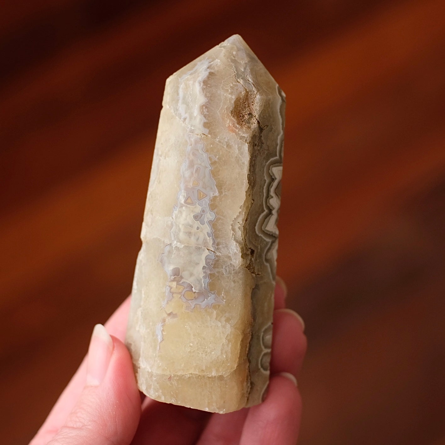 Crazy Lace Agate Tower | Lace Agate Crystal Point