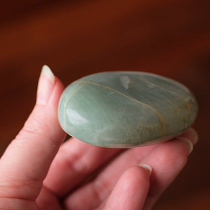 Garnierite Palm | Green Moonstone Crystal Palm Stone
