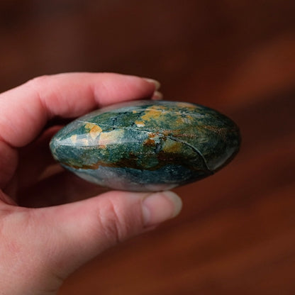 Sea Jasper Heart | Green Jasper Crystal Heart Carving