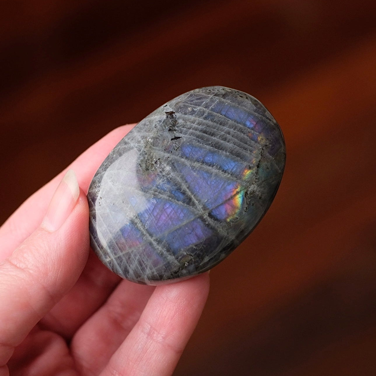 Purple Labradorite Palm | Labradorite Crystal Palm