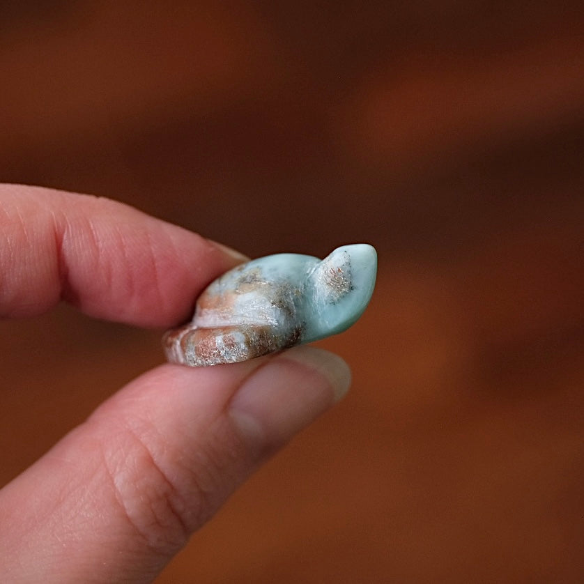 Larimar Turtle Carving | Crystal Animal | Crystal Turtle