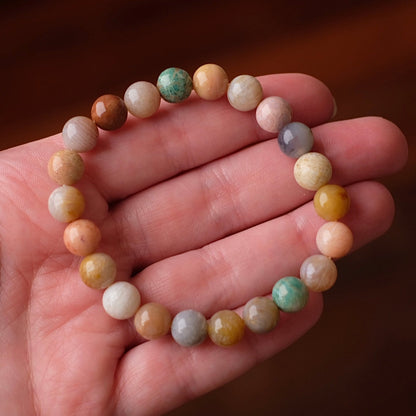Colourful Fossilised Coral Bracelet | Coral Crystal Stretch Bracelet
