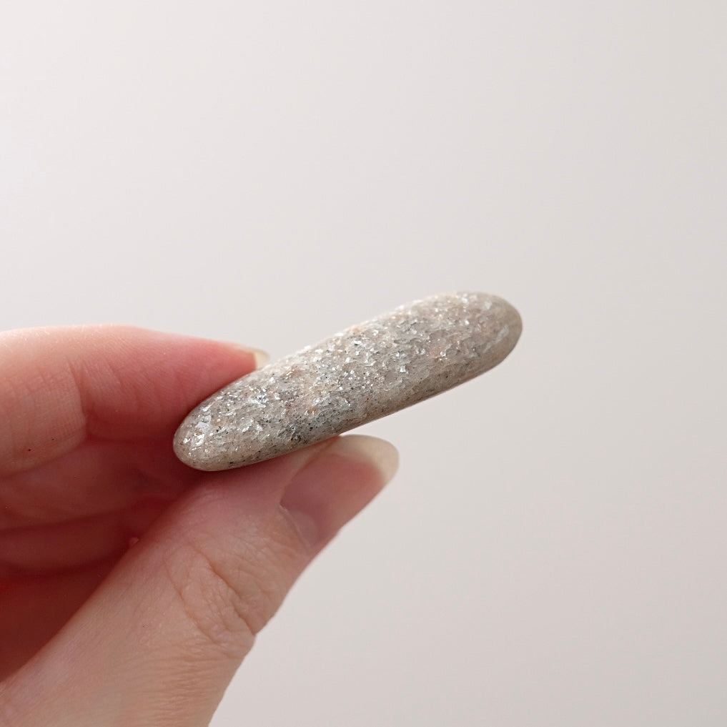 Silver Aventurine Tumble | Polished Sage Mica Crystal