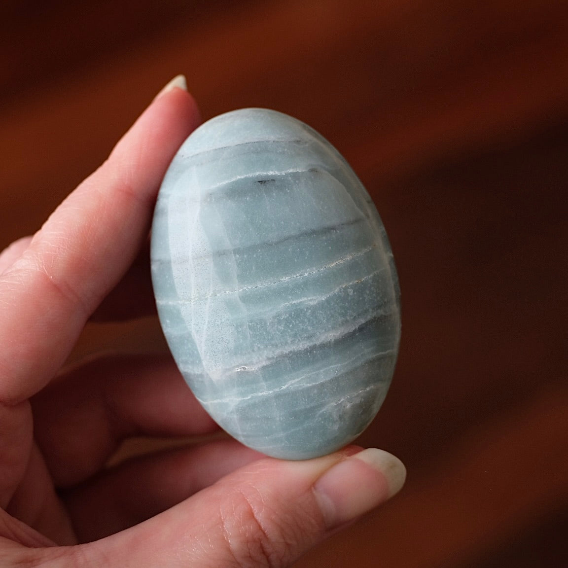 Azumar Palm | Sky Blue Caribbean Quartz | Crystal Palmstone