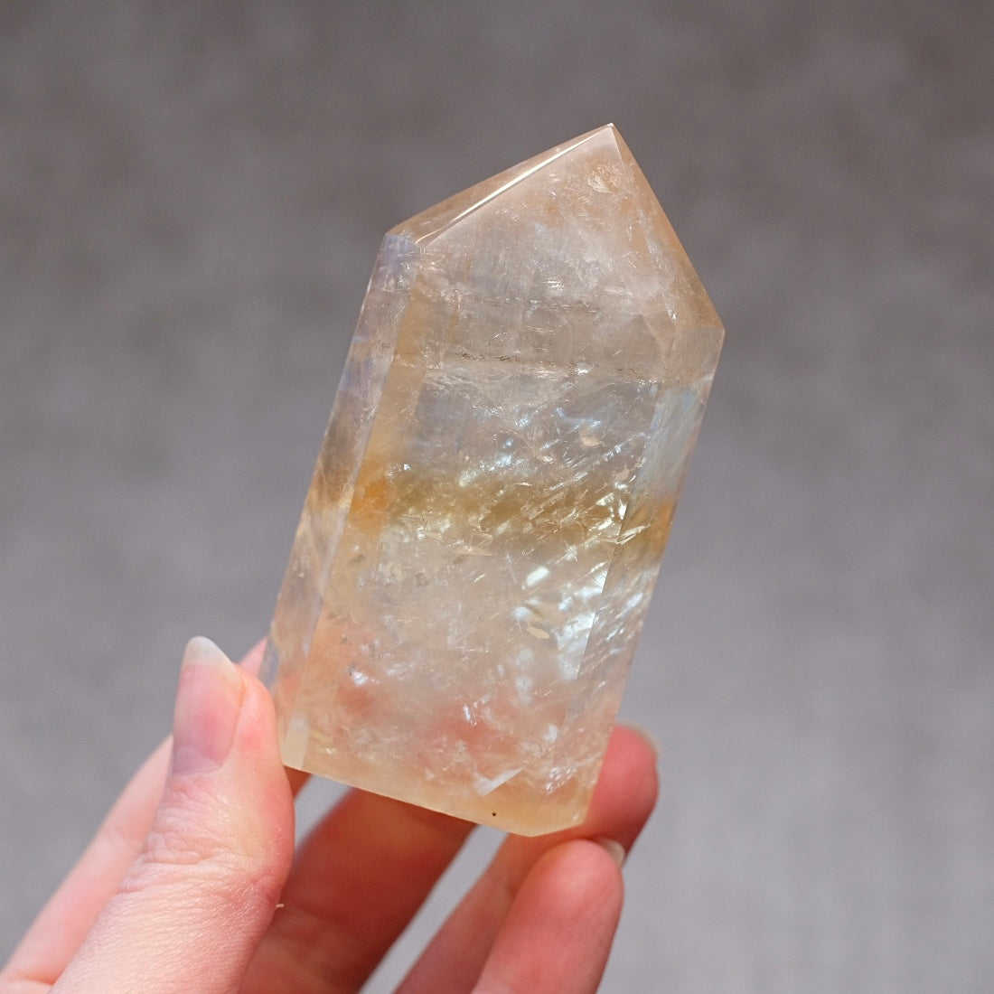 Honey Calcite Tower | Golden Optical Calcite Crystal Point
