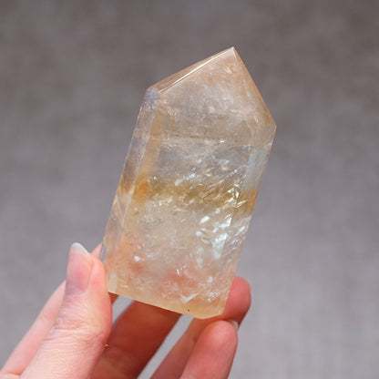 Honey Calcite Tower | Golden Optical Calcite Crystal Point