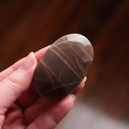 Chocolate Moonstone + Sunstone Palm | Moonstone Crystal Palmstone
