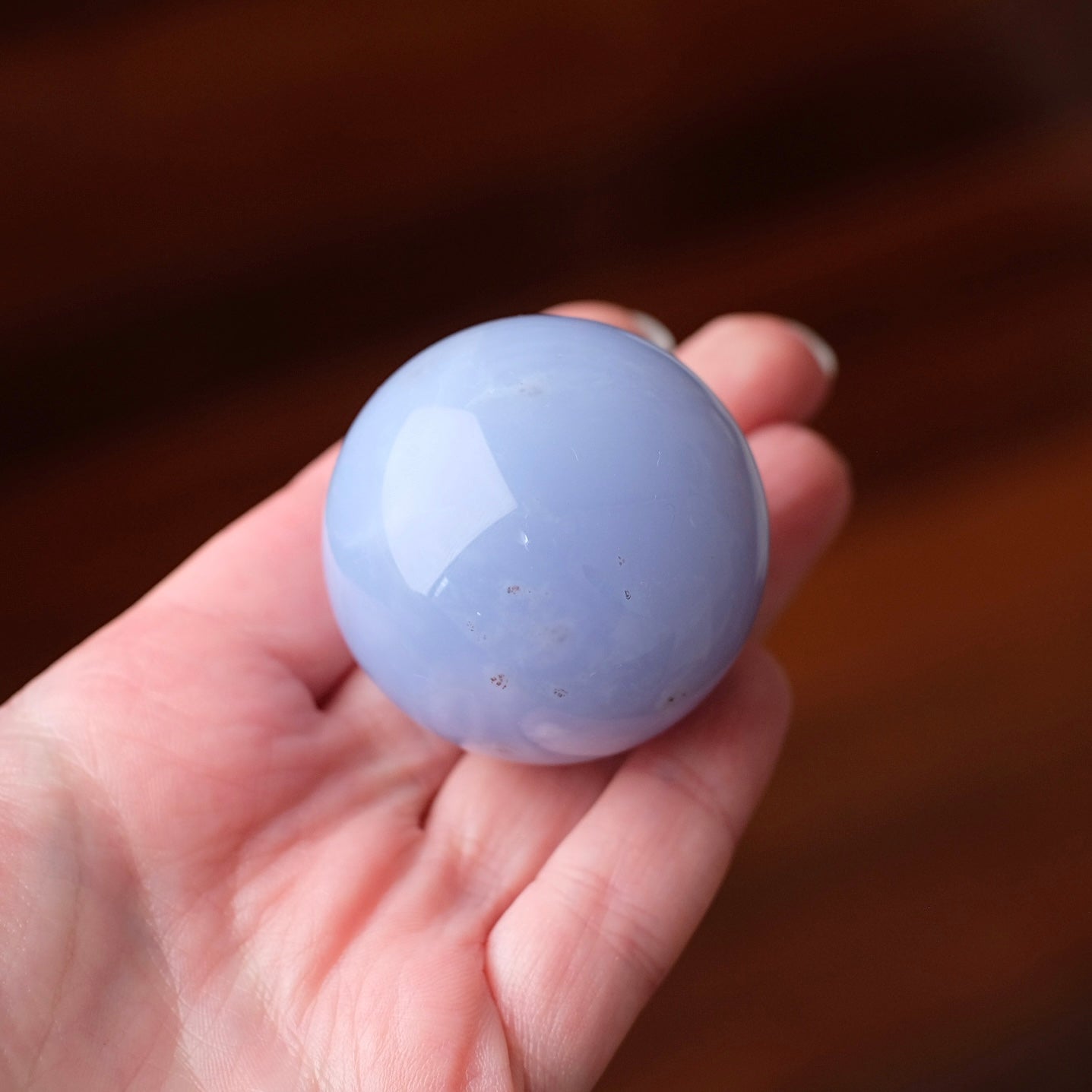 Blue Chalcedony Sphere | Chalcedony Crystal Sphere
