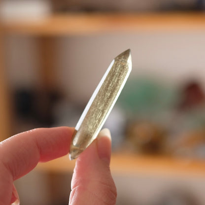 Libyan Desert Glass DT Point | Double Terminated Crystal Point