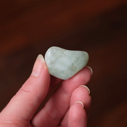 Mint Prehnite & Natrolite Pocket Stone | Tumbled Crystal