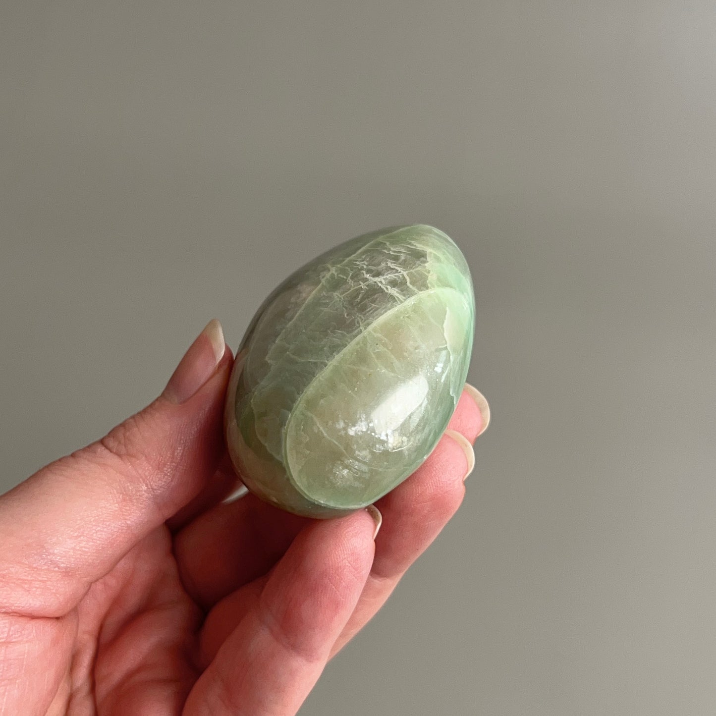 Garnierite Palm | Green Moonstone Crystal Palm Stone