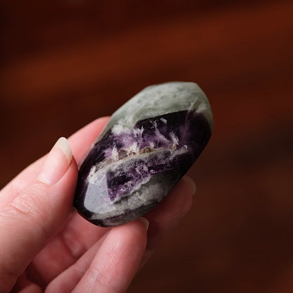 Feather Fluorite Palm | Snowflake Rainbow Fluorite Crystal