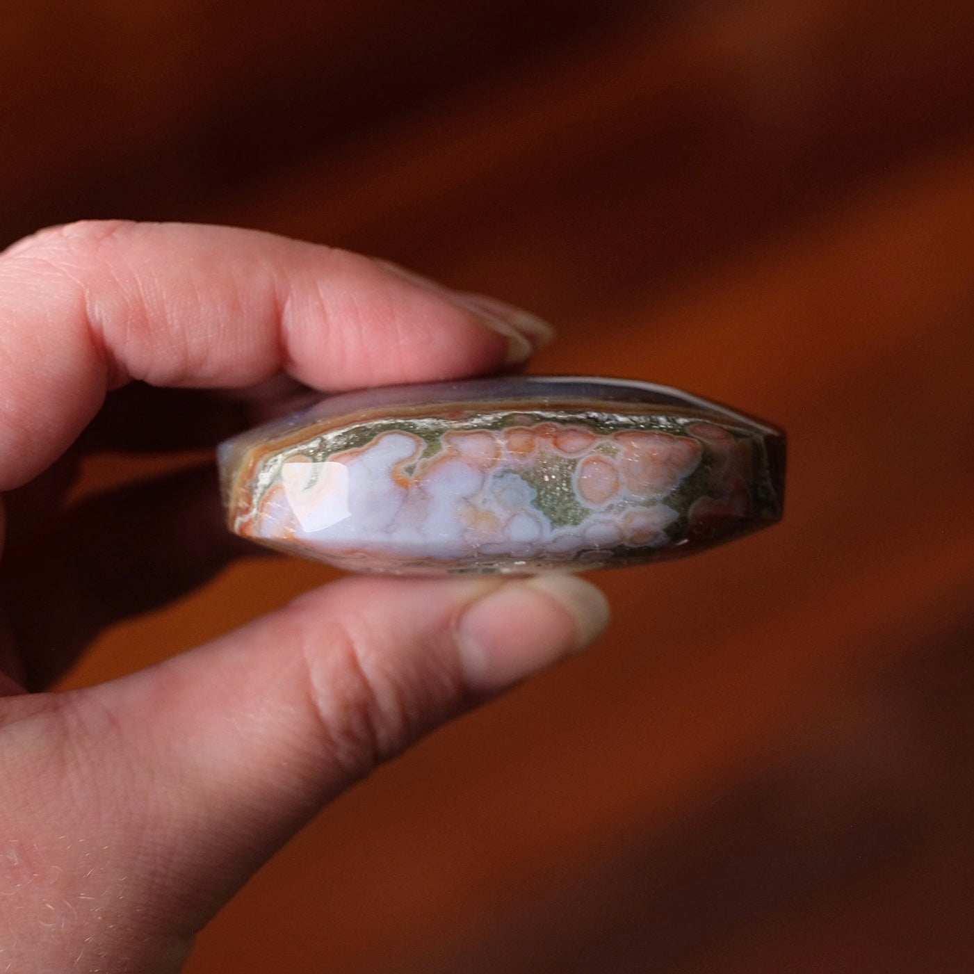 Ocean Jasper Palm | Sea Jasper Crystal Palmstone