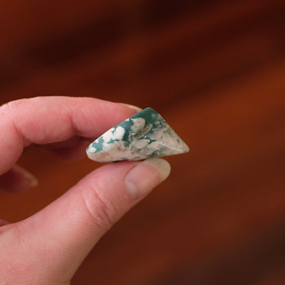 Rare Blue Flower Agate Crystal | Green Flower Agate Freeform