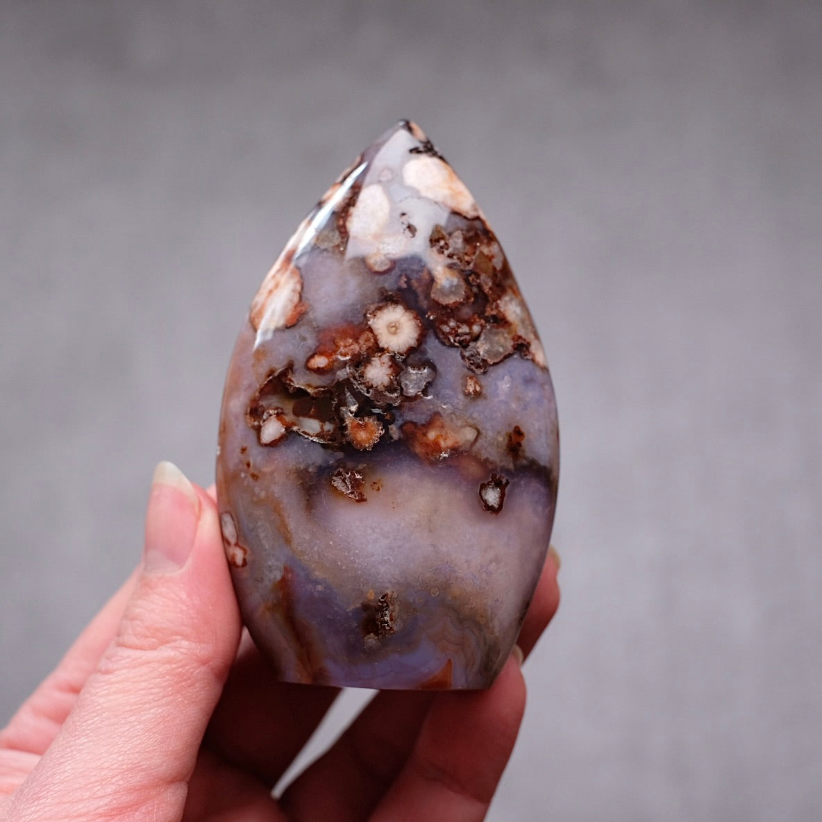 Flower Agate Freeform | Pretty Flower Agate Crystal Flame