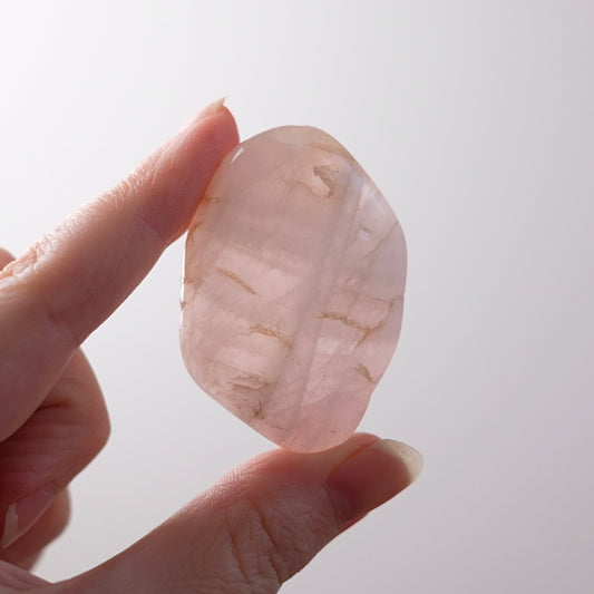Australian Rose Quartz Palm | Rose Quartz Crystal Pocket Stone
