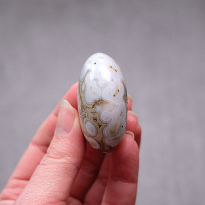 Old Stock Ocean Jasper Palm | Orbicular OJ Crystal Palmstone