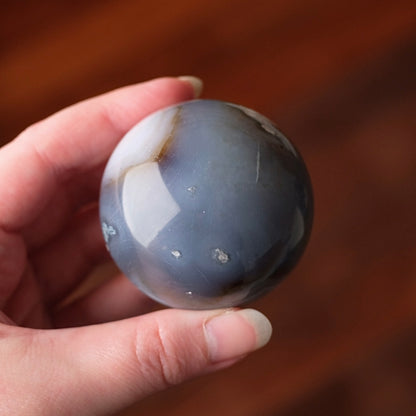 Banded Agate Sphere | Grey Agate Crystal Sphere