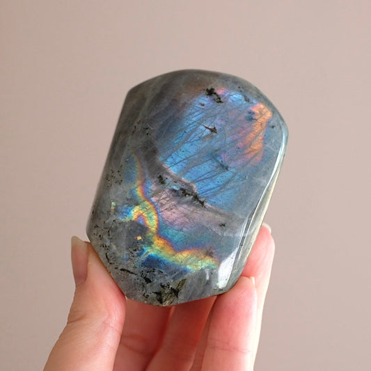 Flashy Labradorite Freeform | Pastel Labradorite Crystal Freeform