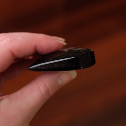 Black Agate Heart | Agate + Quartz Crystal Heart