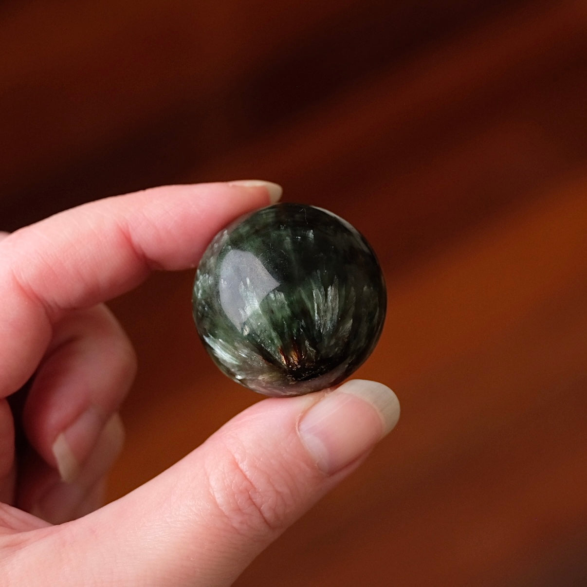 Seraphinite Sphere | Polished Seraphinite Crystal Sphere