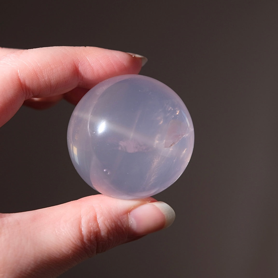 Girasol Rose Quartz Sphere | Mozambique Rose Quartz Crystal Sphere