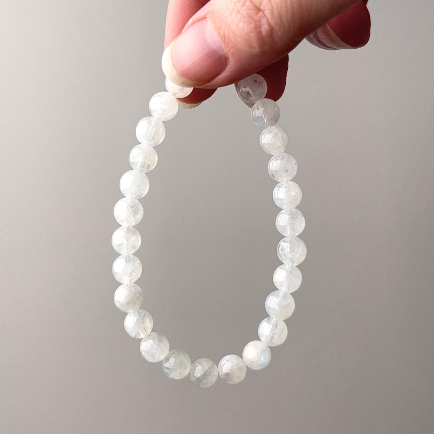 Malagasy Moonstone Bracelet | Rainbow Moonstone Crystal Stretch Bracelet (Copy)